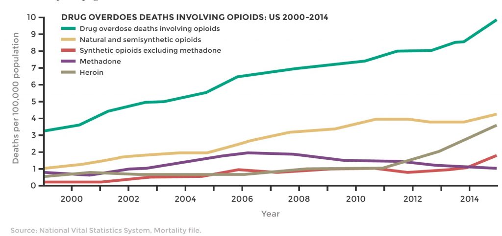 a chart ... drug overdose deaths due to opioids