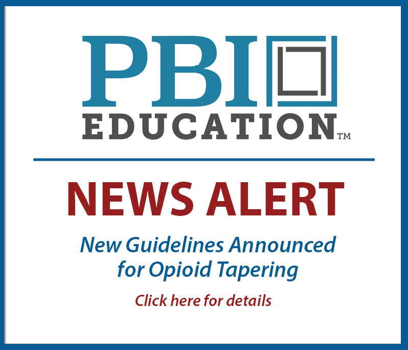 New Alert Banner - Opioid Tapering